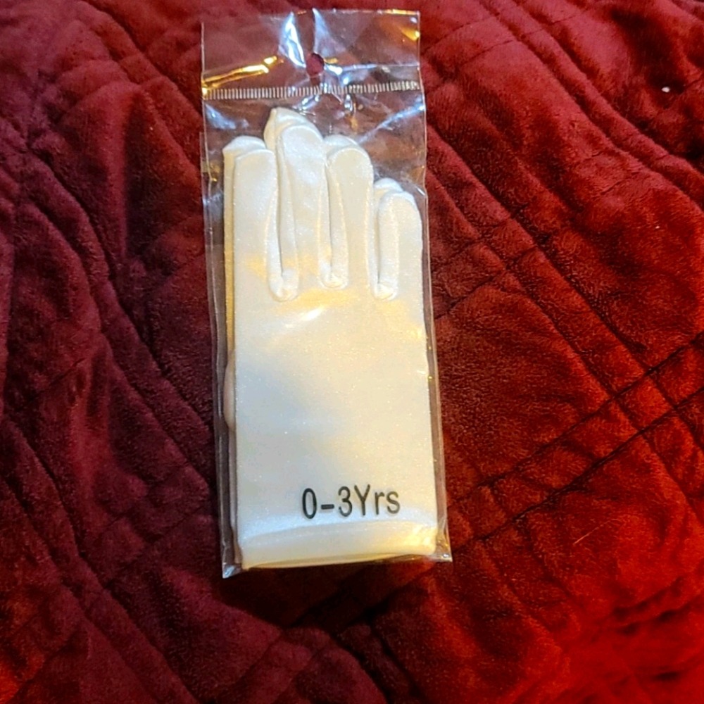 Satin gloves